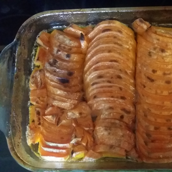 Brandied Candied Sweet Potatoes with Brown Sugar