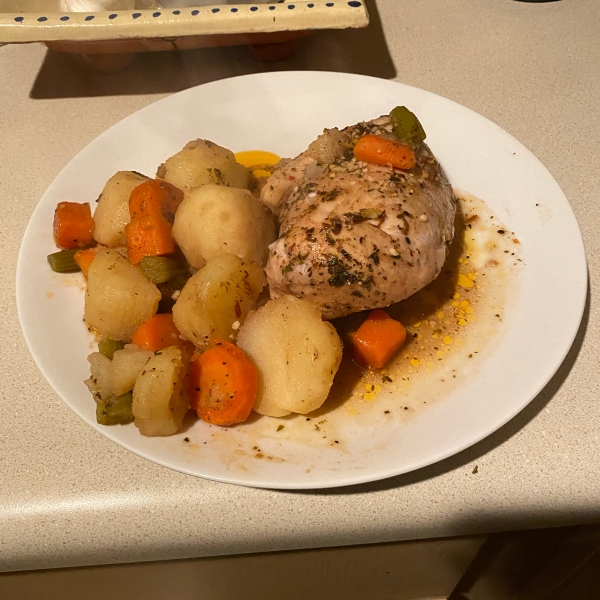 Baked Chicken Breasts and Vegetables