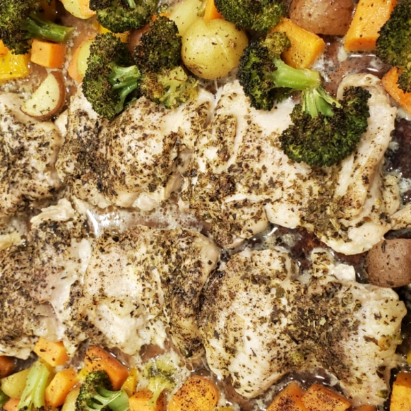 Baked Chicken Breasts and Vegetables