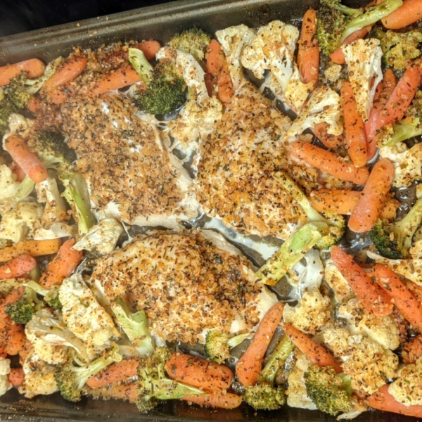 Baked Chicken Breasts and Vegetables