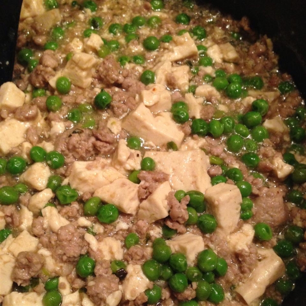 Tofu and Ground Pork with Peas