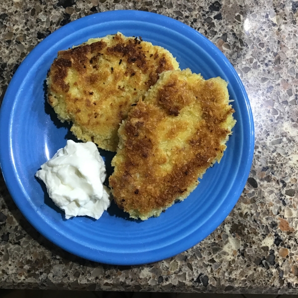 Panko Crusted Mashed Potato Cakes