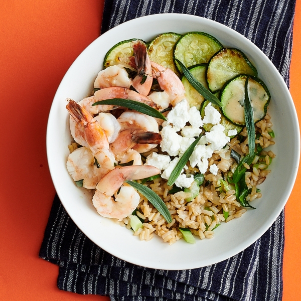 Shrimp and Zucchini Rice Bowl