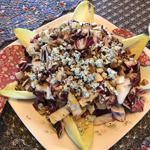 Blue Cheese, Walnut, and Chicory Salad