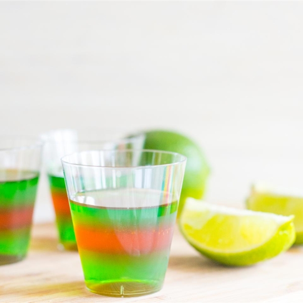 Layered Margarita Jell-O® Shots