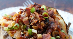 Bacon Cheese Burger Twice-Baked Idaho Potatoes