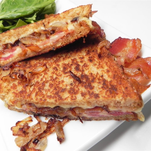 Gouda Onion Bacon (GOB) Grilled Cheese