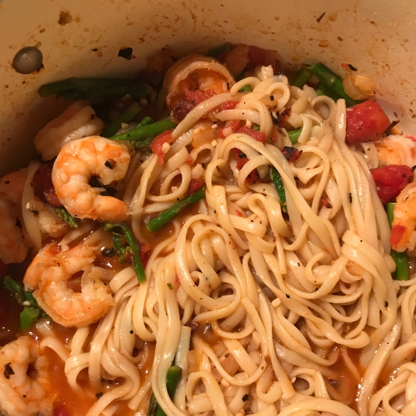Garlic Angel Hair Shrimp