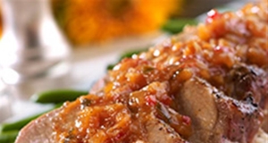 Pork Tenderloin with Tangy Pineapple Pepper Chutney Sauce