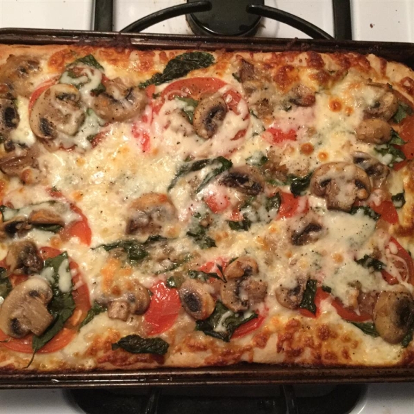 Fresh Tomato and Basil Pizza