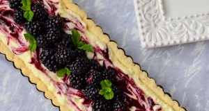 Blackberry Mascarpone Tart with Thyme Shortbread Crust