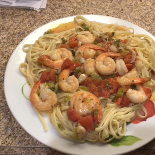 Brandied Shrimp with Pasta
