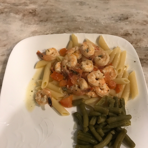 Brandied Shrimp with Pasta