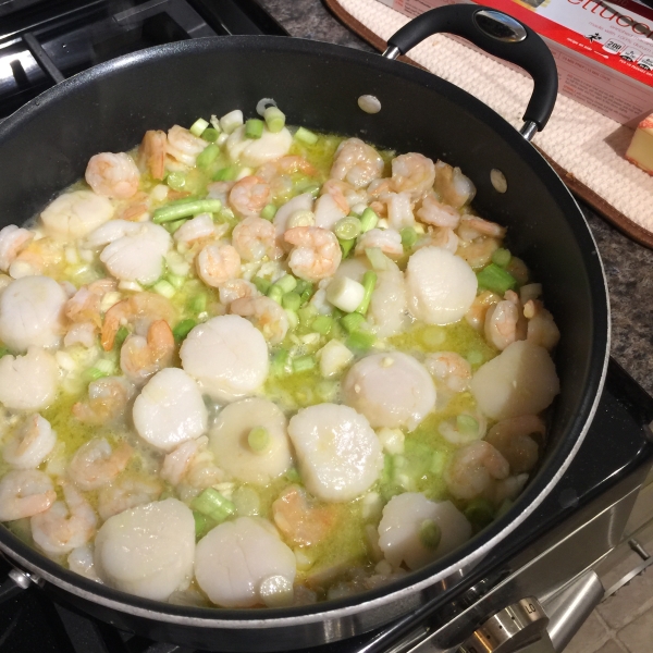 Brandied Shrimp with Pasta