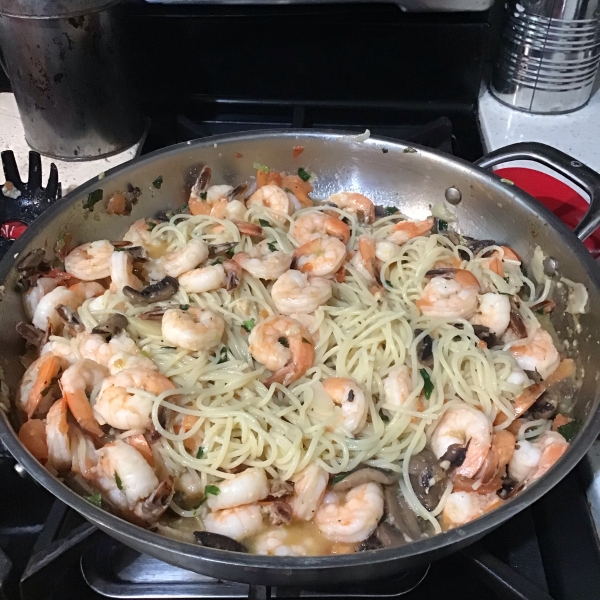 Brandied Shrimp with Pasta