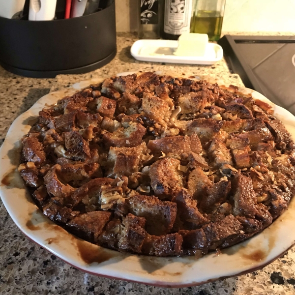 Walnut Banana Bread Pudding