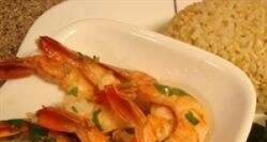 Lemon Garlic Shrimp with Roasted Brussels Sprouts and Brown Rice