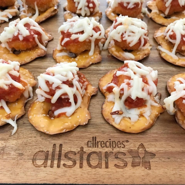 Pretzel Parmesan Chicken Bites