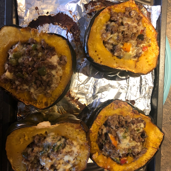 Squasage (Sausage-stuffed Squash)