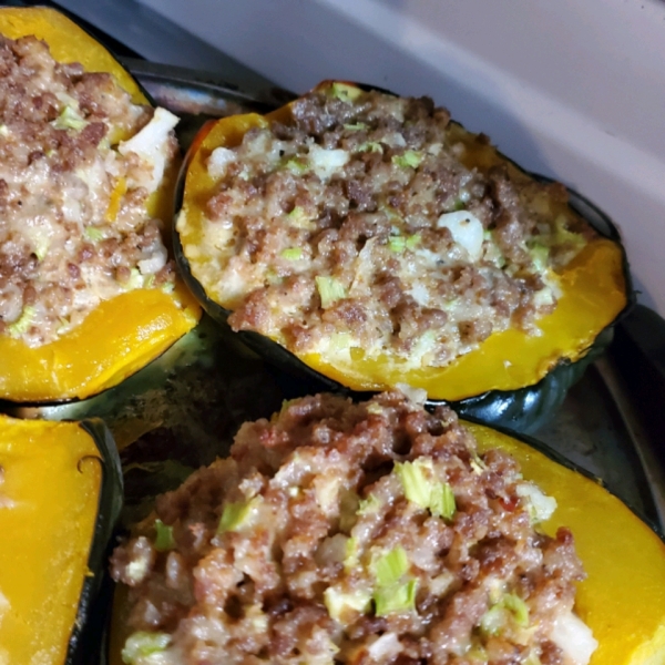 Squasage (Sausage-stuffed Squash)