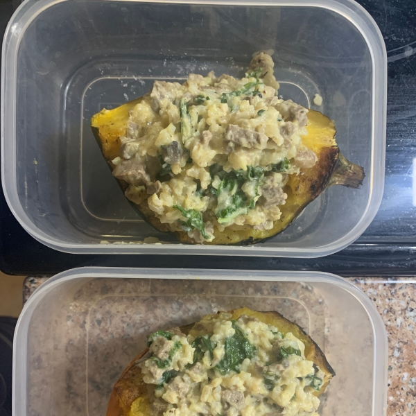 Squasage (Sausage-stuffed Squash)