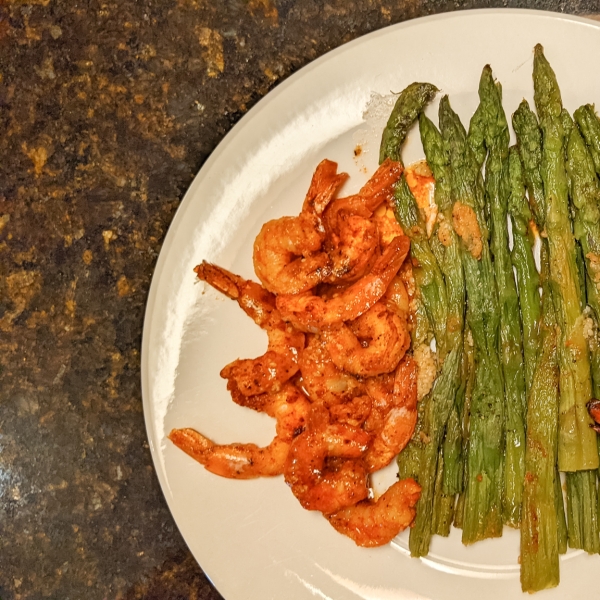 Sheet Pan Lemon Butter Garlic Shrimp with Asparagus