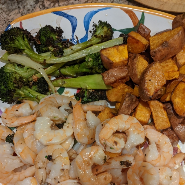 Sheet Pan Lemon Butter Garlic Shrimp with Asparagus