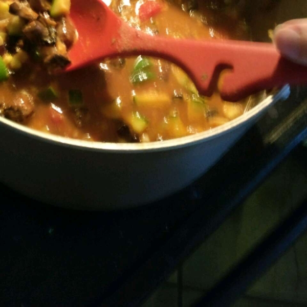 Vegetarian Tortilla Soup with Avocado