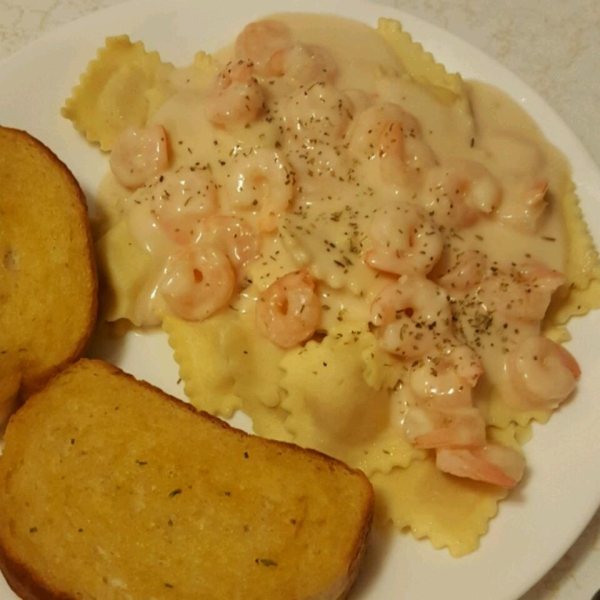 Shrimp and Pasta in Lemon Cream Sauce