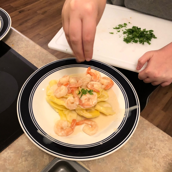 Shrimp and Pasta in Lemon Cream Sauce