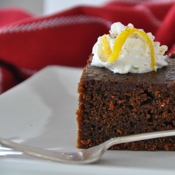 Dark Gingerbread with Maple Whipped Cream