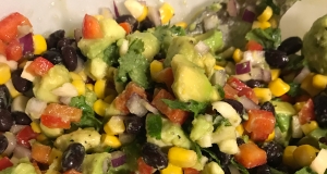 Corn and Black Bean Guacamole