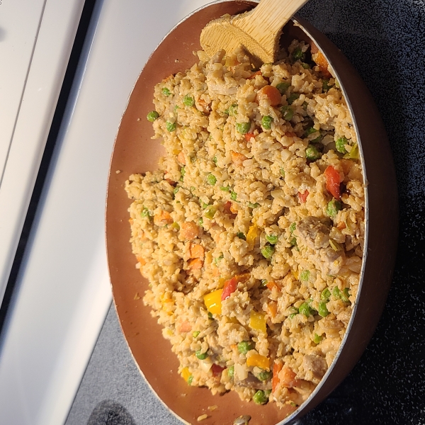 Garlic Chicken Fried Brown Rice