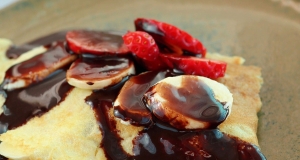 Dessert Crepes with Homemade Chocolate Sauce