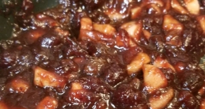 Cranberry, Apple, and Fresh Ginger Chutney
