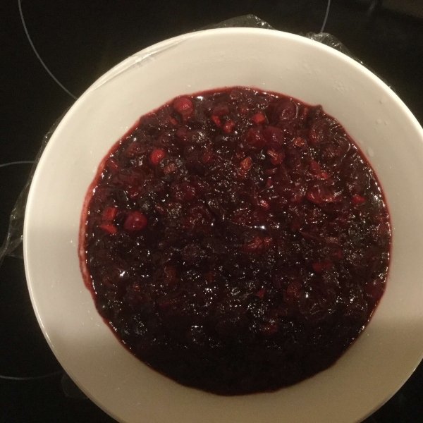 Cranberry, Apple, and Fresh Ginger Chutney