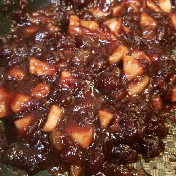 Cranberry, Apple, and Fresh Ginger Chutney