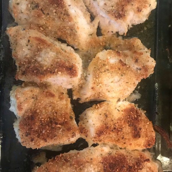 Simple Chicken Mayo with Parmesan and Bread Crumbs