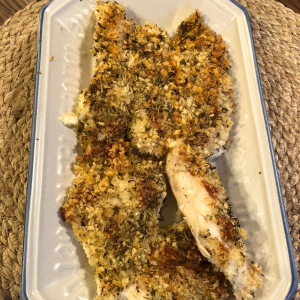 Simple Chicken Mayo with Parmesan and Bread Crumbs