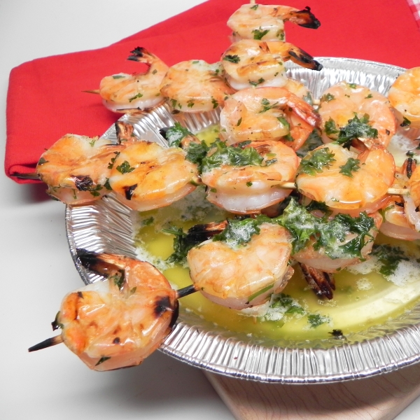 Our Backyard Grilled Garlic-Butter Shrimp