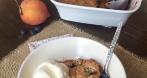 Gluten-Free Blueberry Muffin Peach Cobbler
