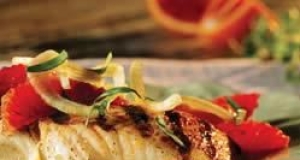 Grilled Halibut with Fennel and Orange