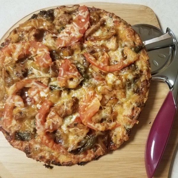 Chicken Fajita Cauliflower Pizza