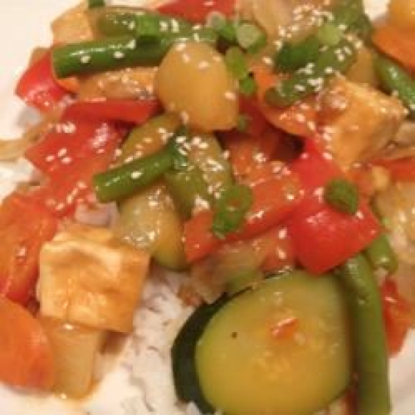Sweet and Sour Tofu Veggies