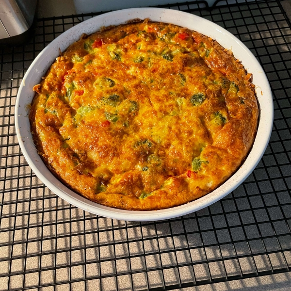 Very Veggie, Ham, and Gruyere Quiche