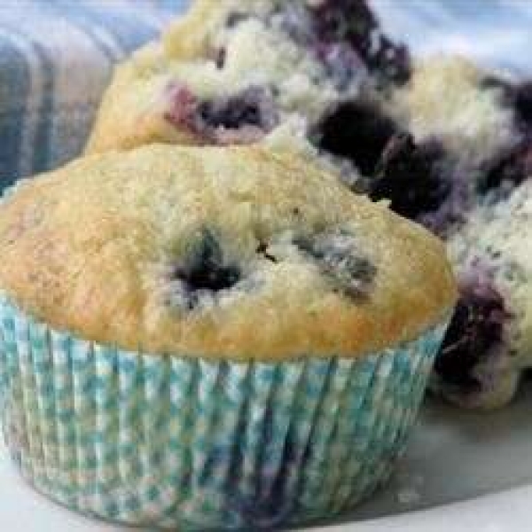 Low-Cholesterol Blueberry Muffins