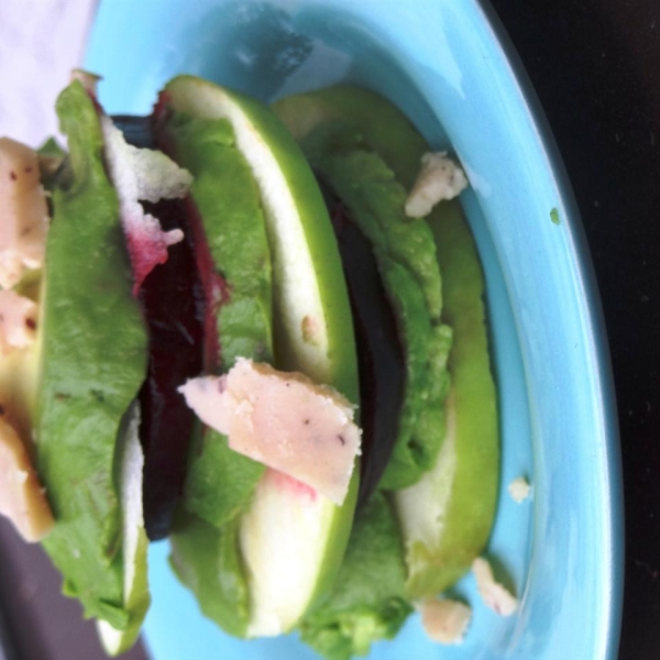 Roasted Beet, Avocado and Granny Smith Apples Tower