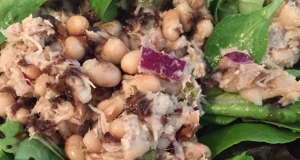 Tuna and White Bean Lettuce Wraps with Balsamic Syrup