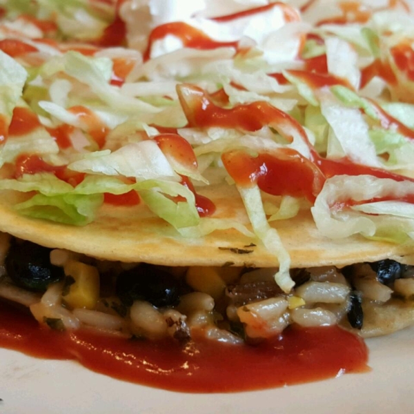 Wild Rice, Corn, and Black Bean Quesadillas