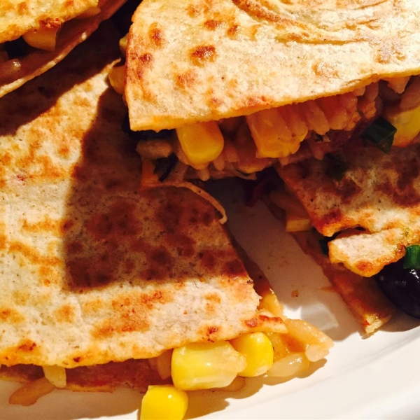 Wild Rice, Corn, and Black Bean Quesadillas